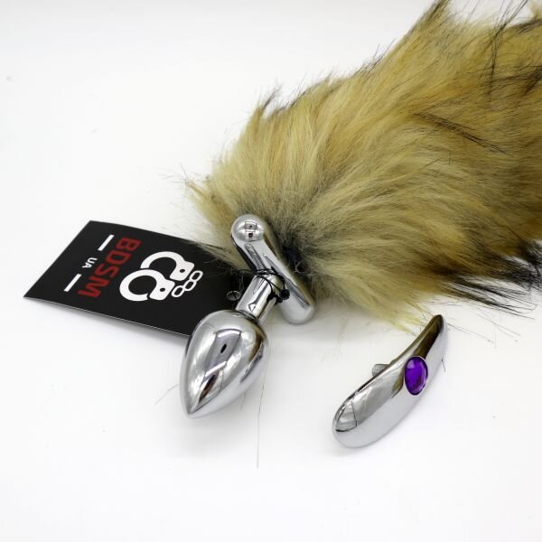 Deformable Fox Tail Metal Anal Plug