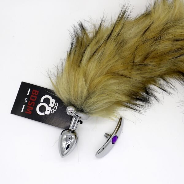 Deformable Fox Tail Metal Anal Plug