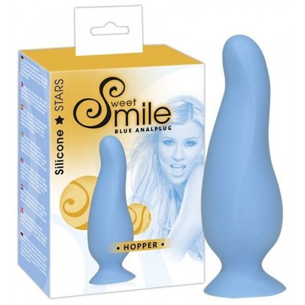 РАСПРОДАЖА! Голубая анальная втулка Smile Hopper