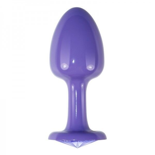 Фиолетовая гладкая анальная пробка Rosebud Purple в подарочной упаковке