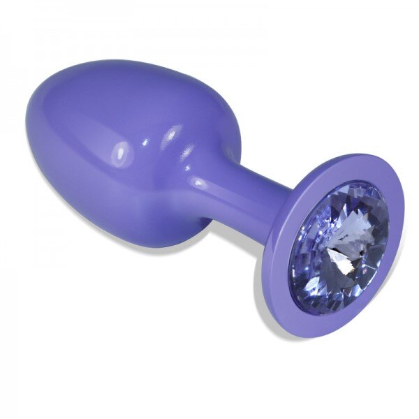 Фиолетовая гладкая анальная пробка Rosebud Purple в подарочной упаковке