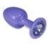 Фиолетовая гладкая анальная пробка Rosebud Purple в подарочной упаковке